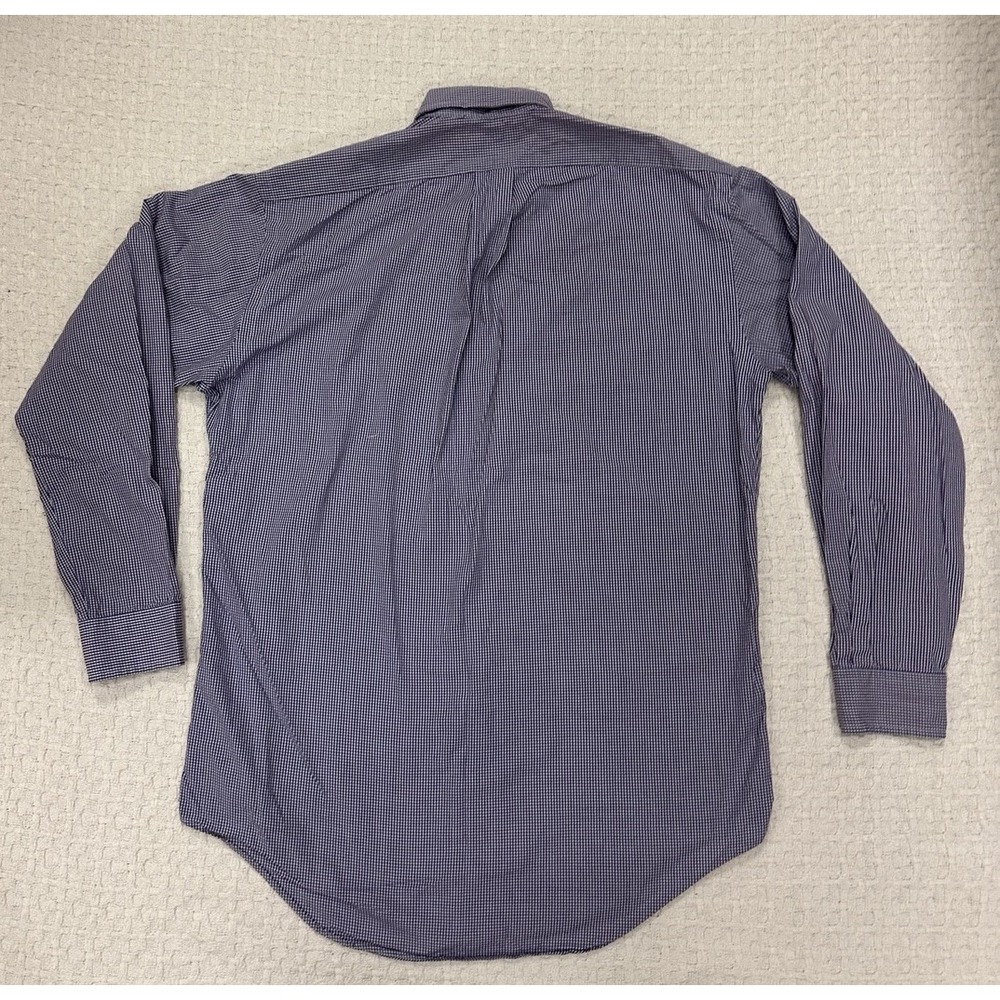 Ralph Lauren Yarmouth Shirt Men's 14.5 32/35 Purple Gingham Plaid Long Sleeve - Picture 8 of 9